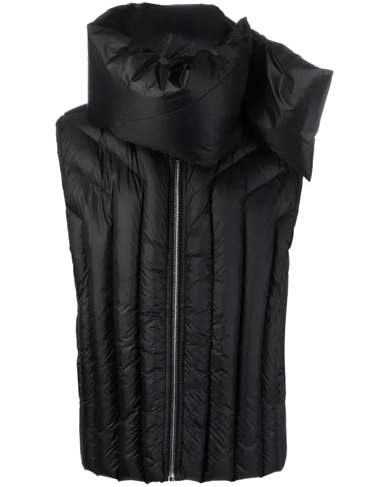 Rick Owens Gefütterte Gimp Weste - Schwarz Schwarz