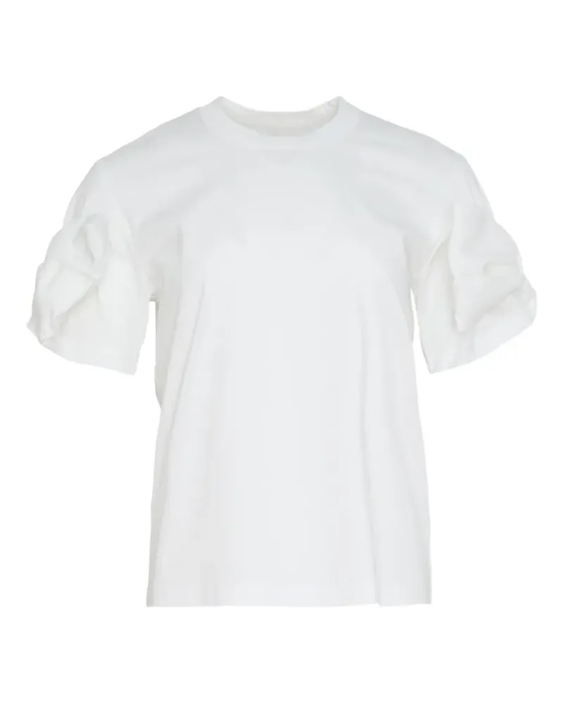 Noir Kei Ninomiya T-Shirt mit Schleifendetail - Weiß Weiß