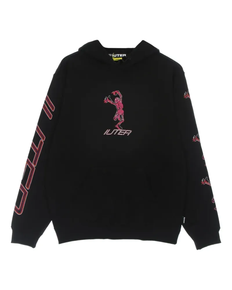 Iuter Hoodie mit Skelett-Print - Schwarz Schwarz