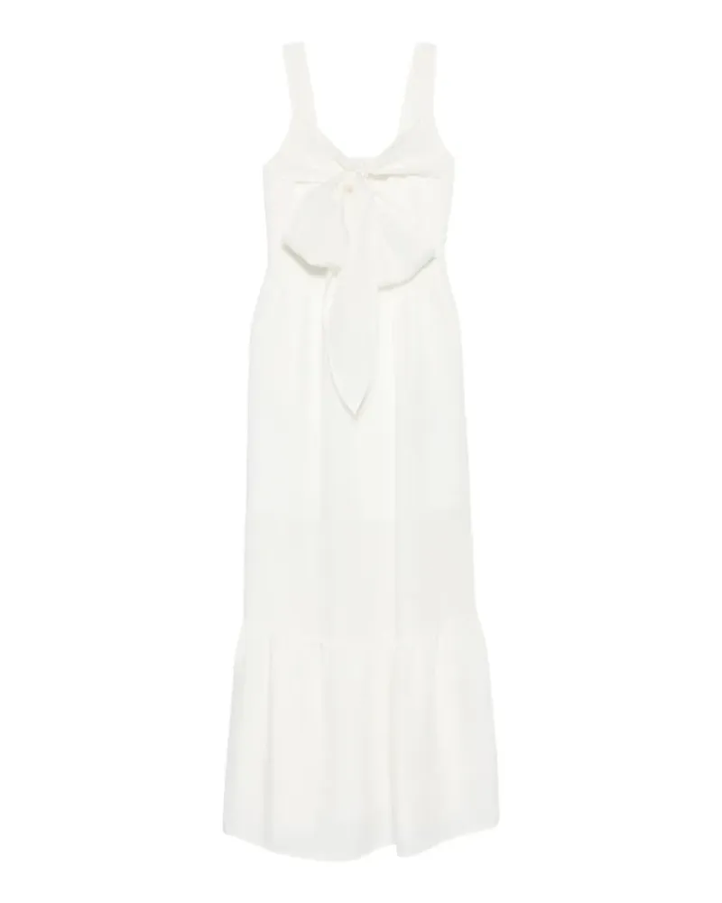 Liu Jo bow-detail ruffle maxi dress - Weiß Weiß