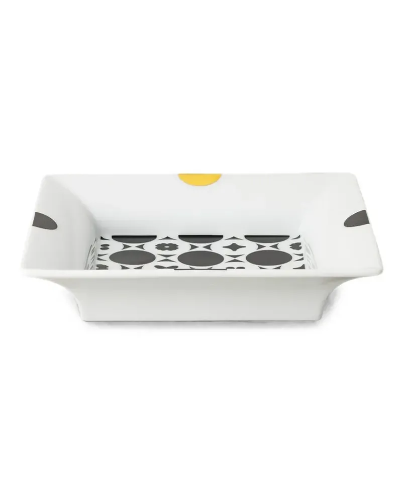 Rosenthal Coppa geometric-print tray - Weiß Weiß