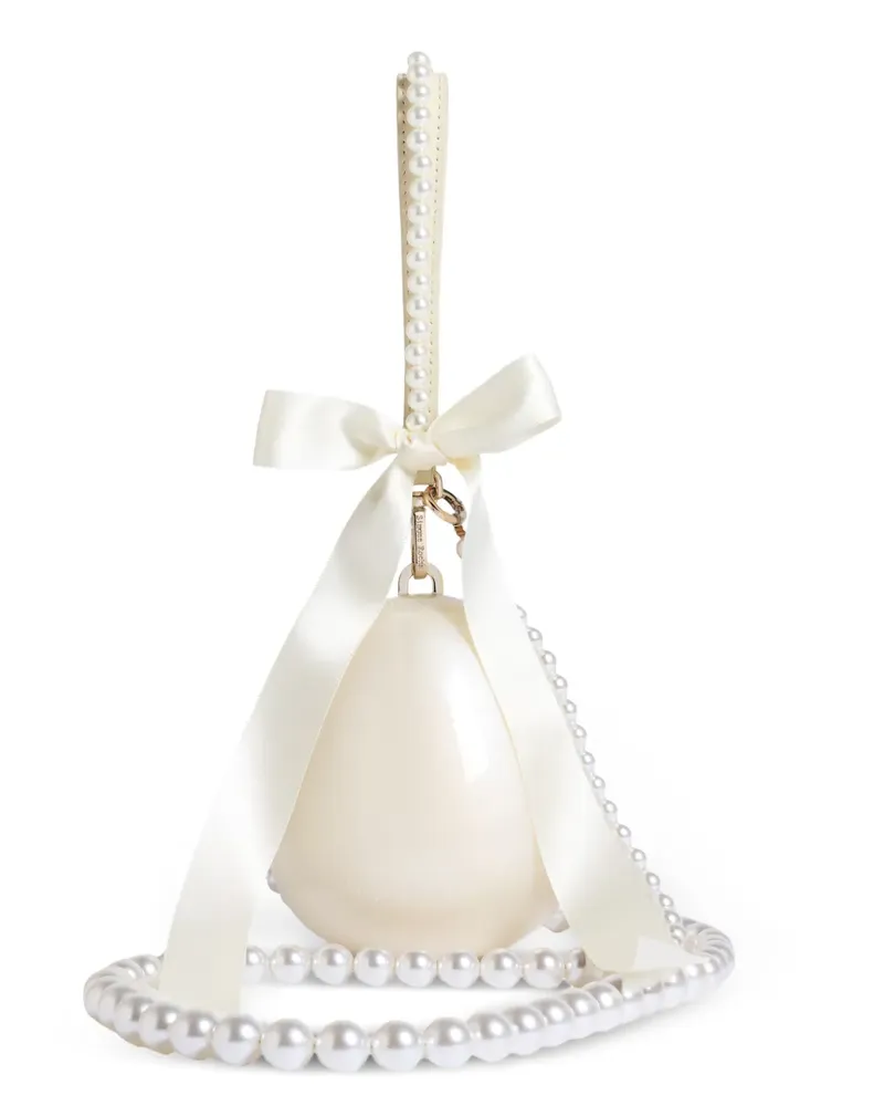 Simone Rocha Pearl Egg Clutch mit Schleife - Nude Nude