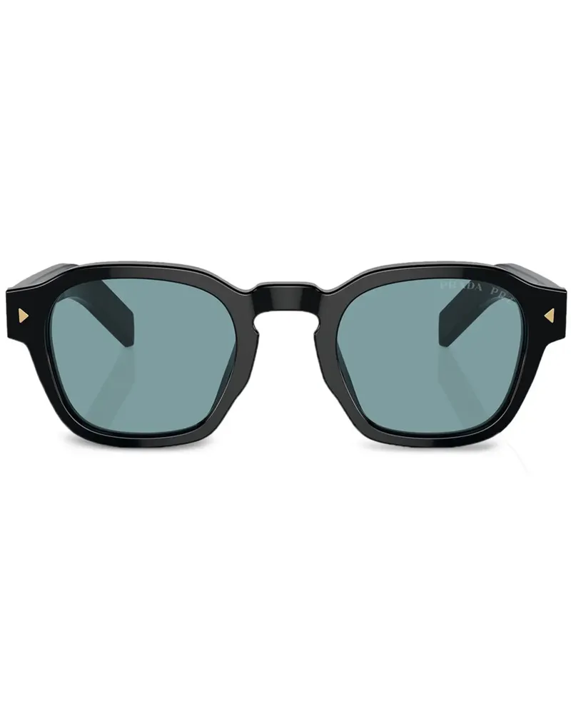 Prada Sonnenbrille mit eckigem Gestell - Schwarz Schwarz
