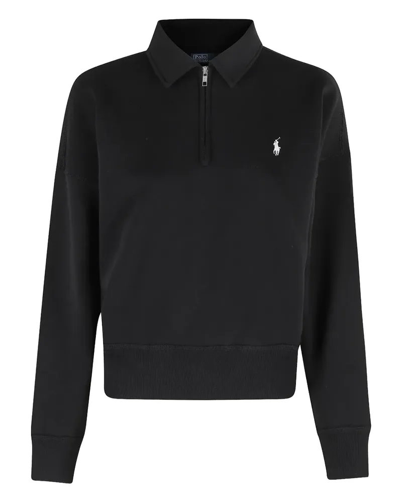 Ralph Lauren Poloshirt mit kurzem Reißverschluss - Schwarz Schwarz