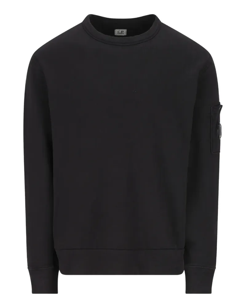 C.P. Company Sweatshirt mit Knöpfen - Schwarz Schwarz