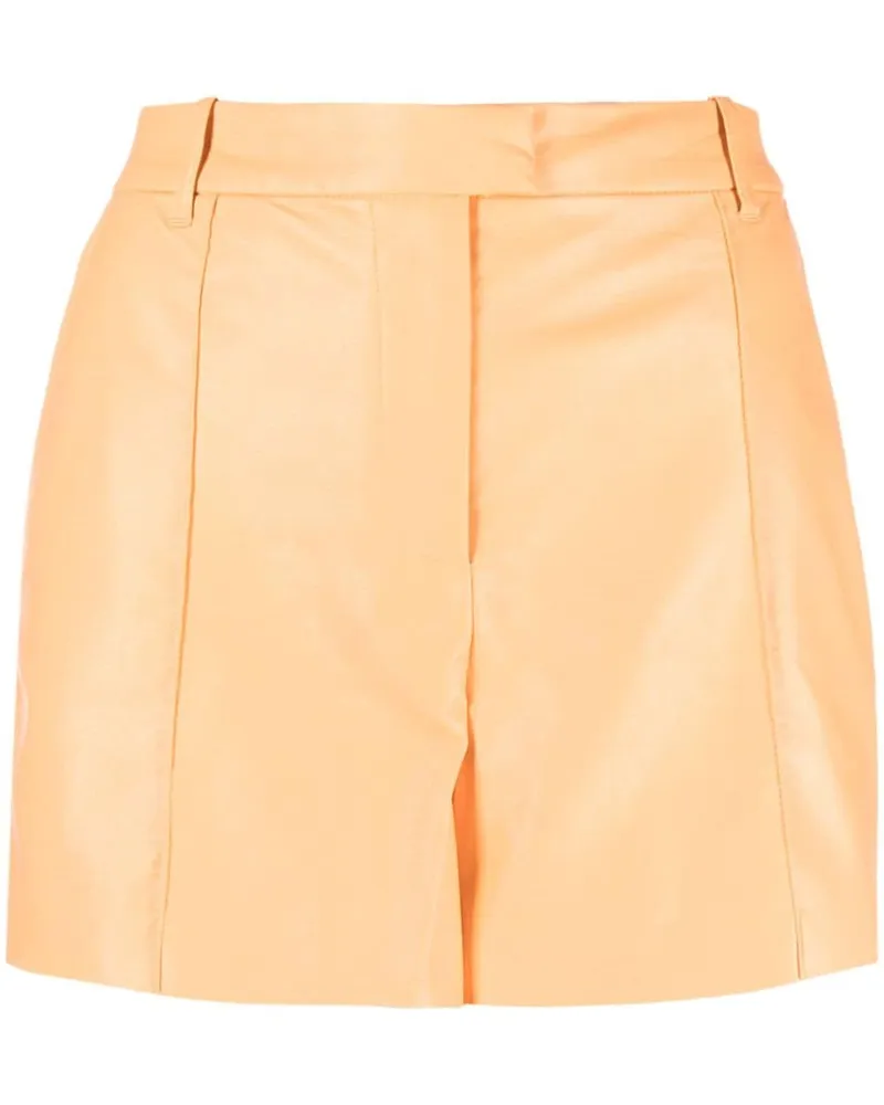 STAND Shorts aus Faux-Leder Orange