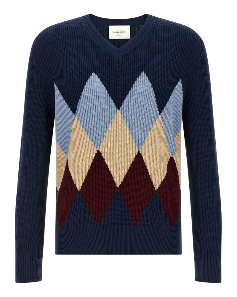 Ballantyne Pullover mit Argyle-Muster - Blau Blau