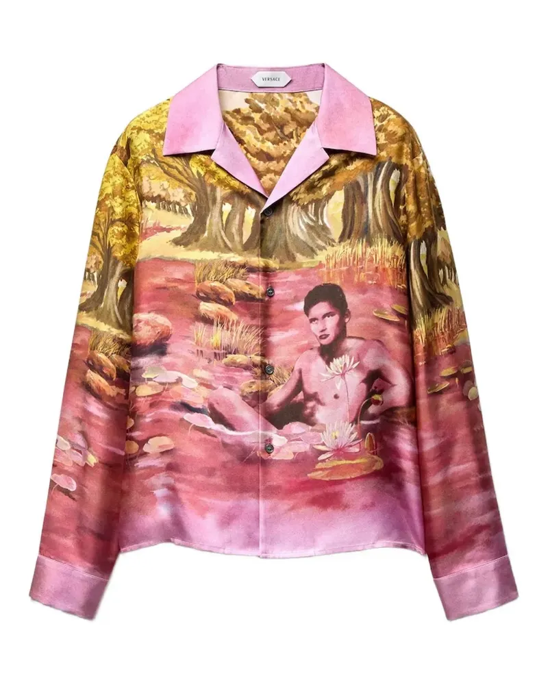 Versace Hemd mit Print - Rosa Rosa