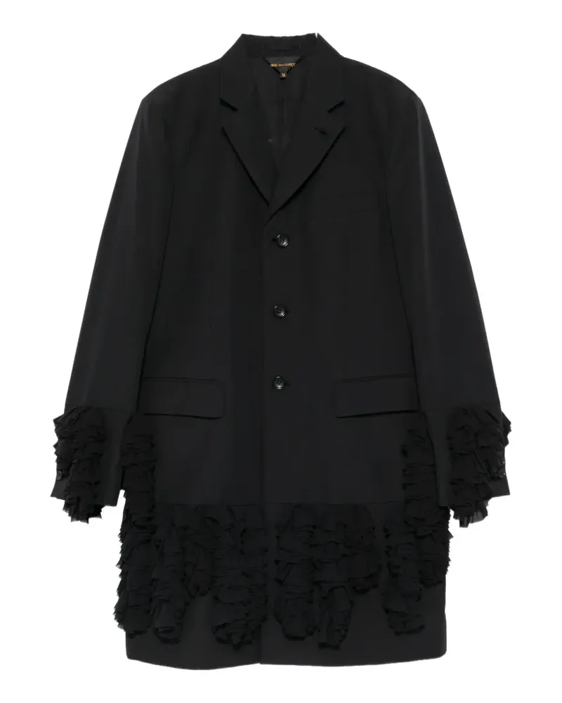Comme des Garçons ruffled tiered coat - Schwarz Schwarz