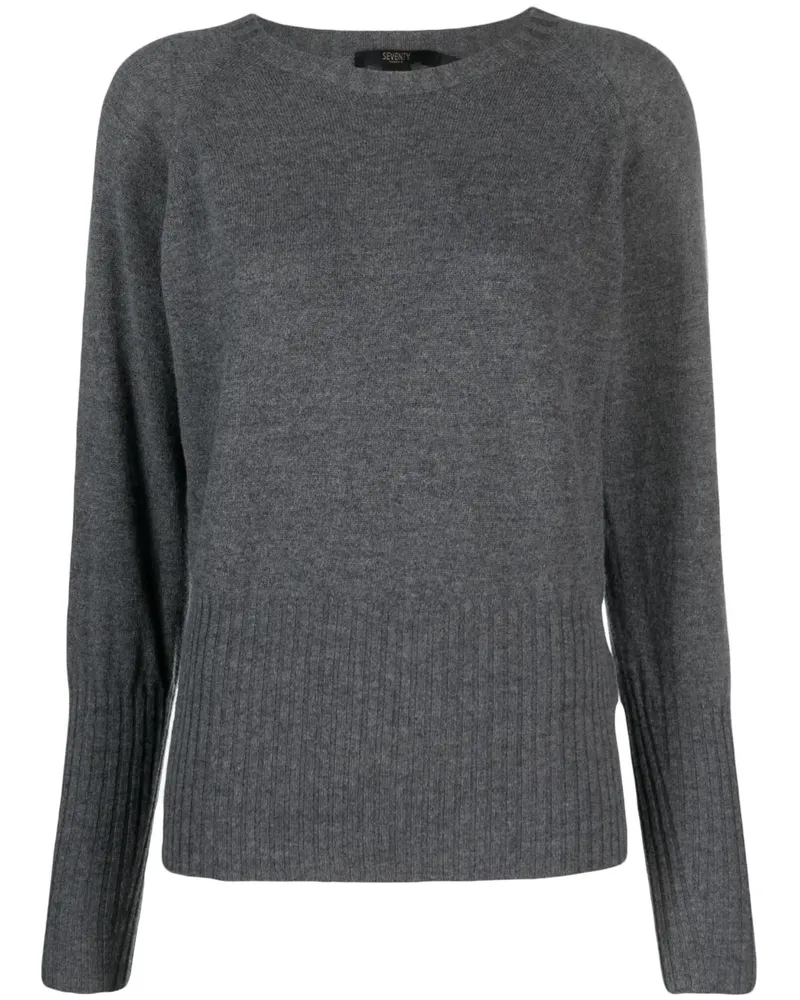 Seventy Gerippter Pullover - Grau Grau