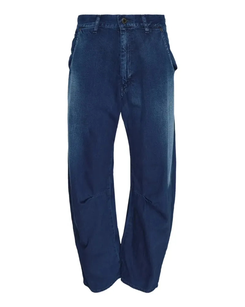 Yohji Yamamoto gusseted wide-leg jeans - Blau Blau