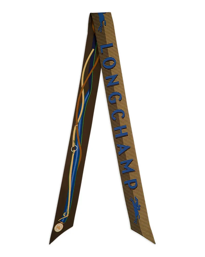 Longchamp Schal mit Logo-Print - Braun Braun