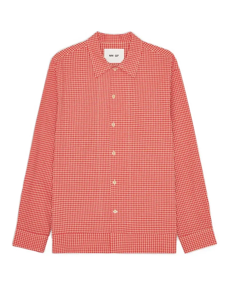 NN 07 Reed Hemdjacke mit Vichy-Karo - Rot Rot