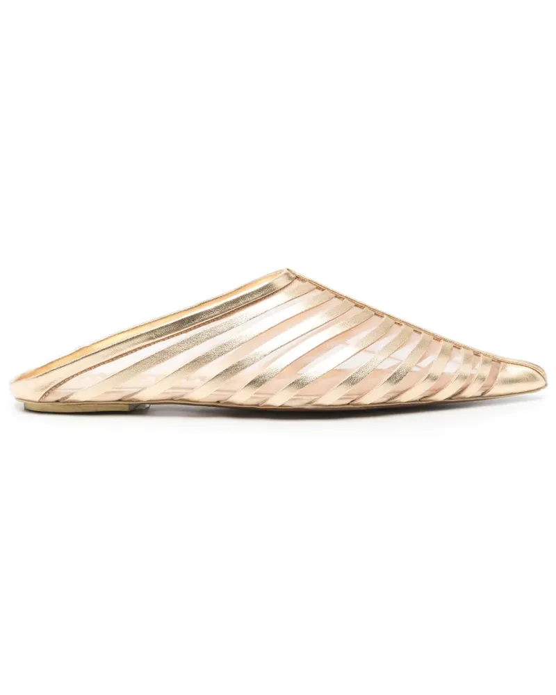 Cult Gaia Venice Mules - Gold Gold