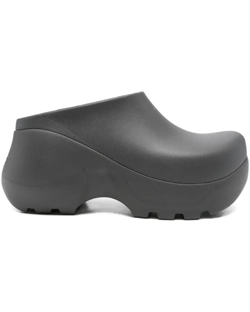 Crocs Pantoletten mit Plateau - Grau Grau