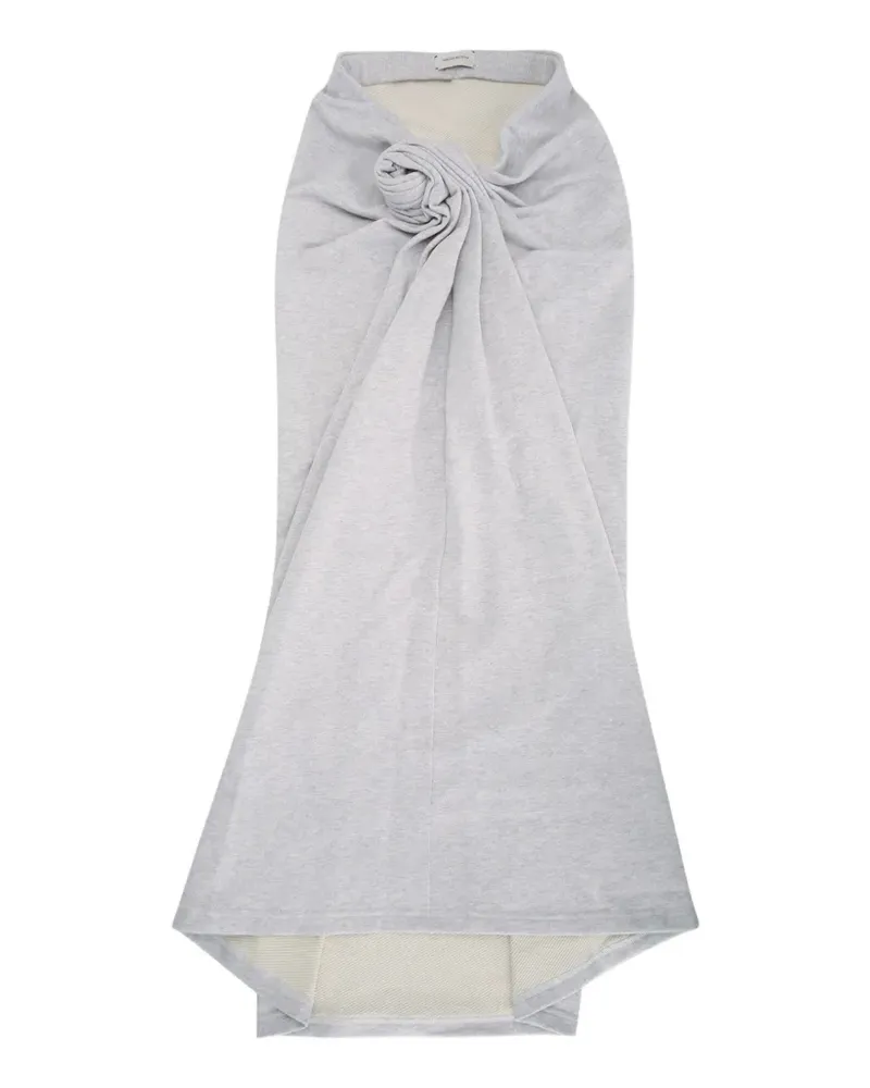 Magda Butrym Asymmetrischer Jerseyrock mit Rosette - Grau Grau