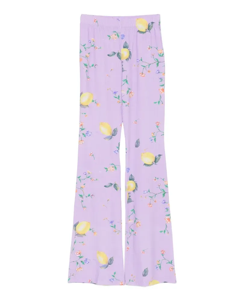 Moschino lemon-print trousers - Violett Violett