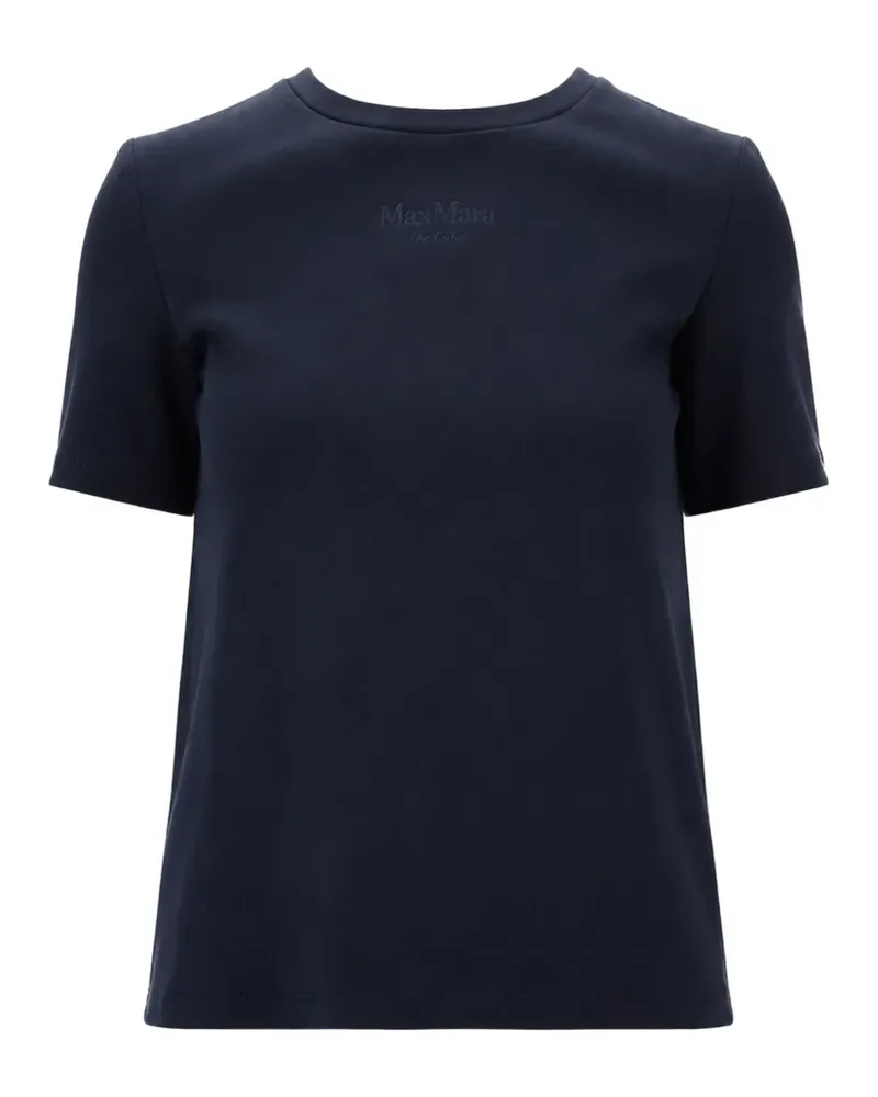 Max Mara Max Mara logo-embroidered T-shirt - Blau Blau