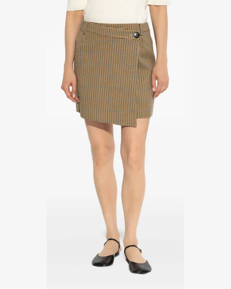 Gestuz Rock mit Check - Nude Nude