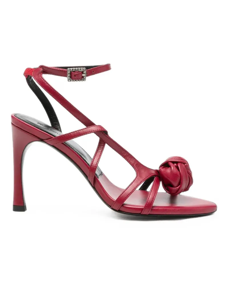 ROTATE Birger Christensen Sandalen mit Knoten Rot