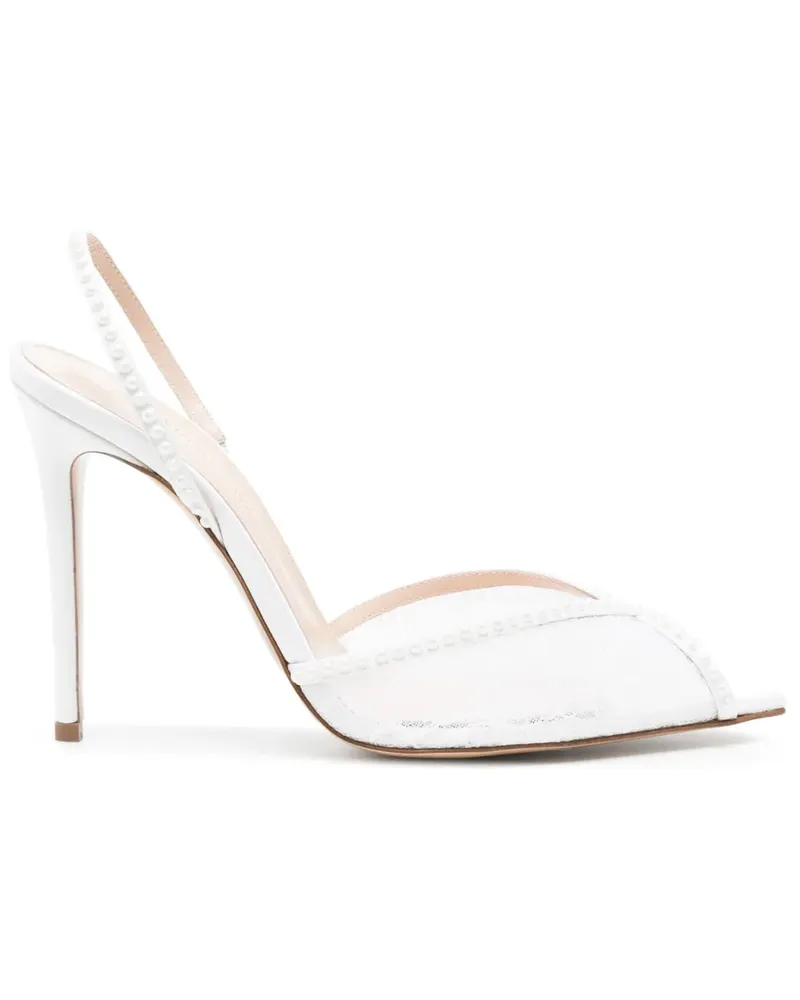 Andrea Wazen Slingback-Pumps 105mm - Weiß Weiß