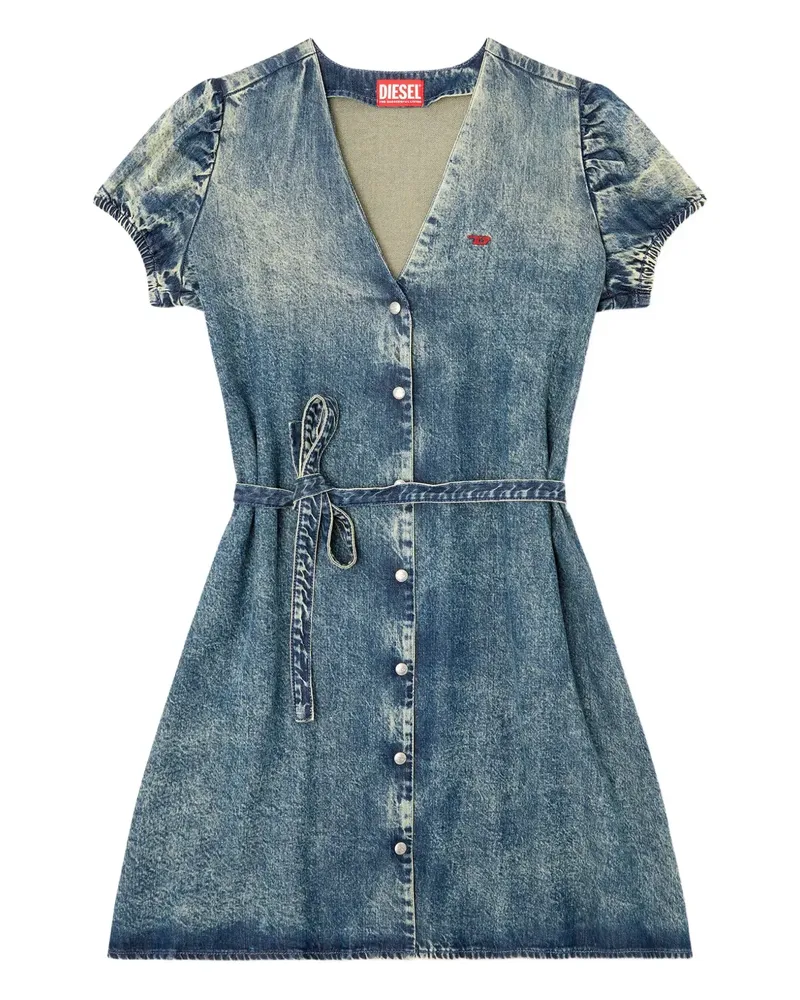 Diesel Minikleid mit Puffärmeln - Blau Blau