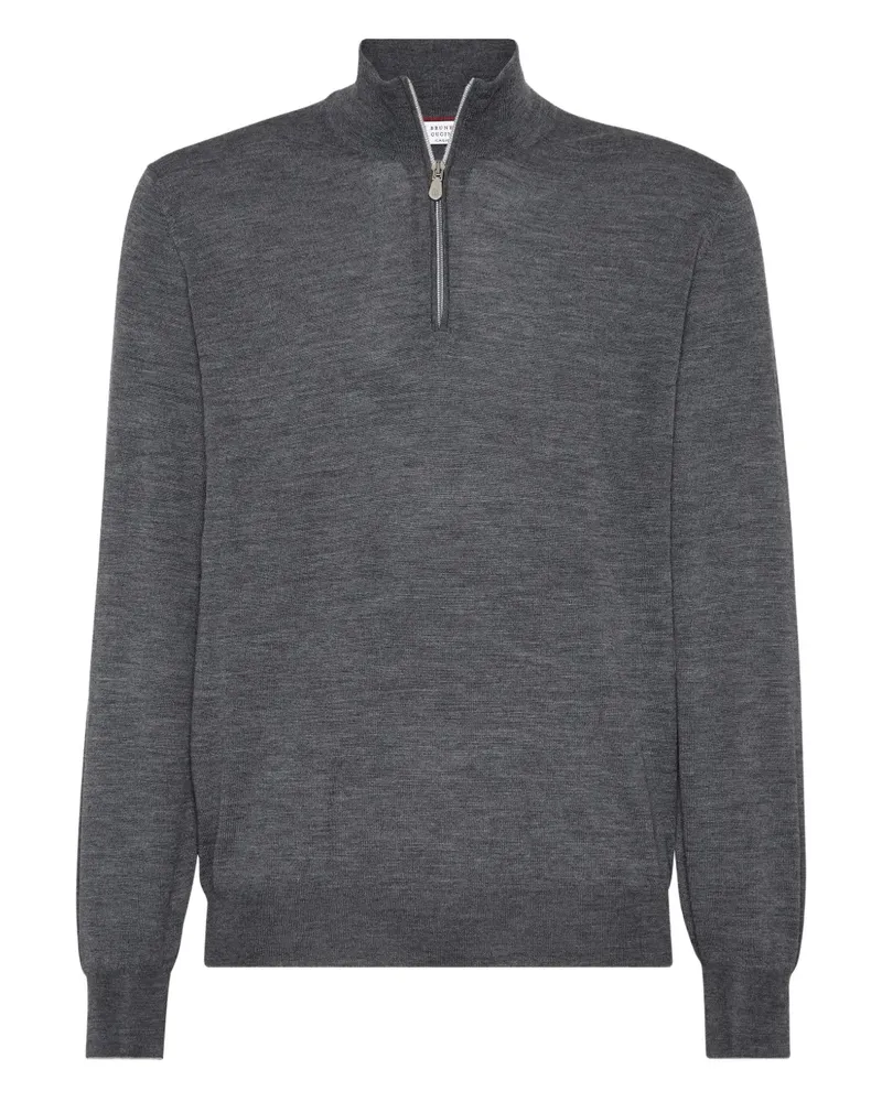 Brunello Cucinelli Cardigan mit Reißverschluss - Grau Grau