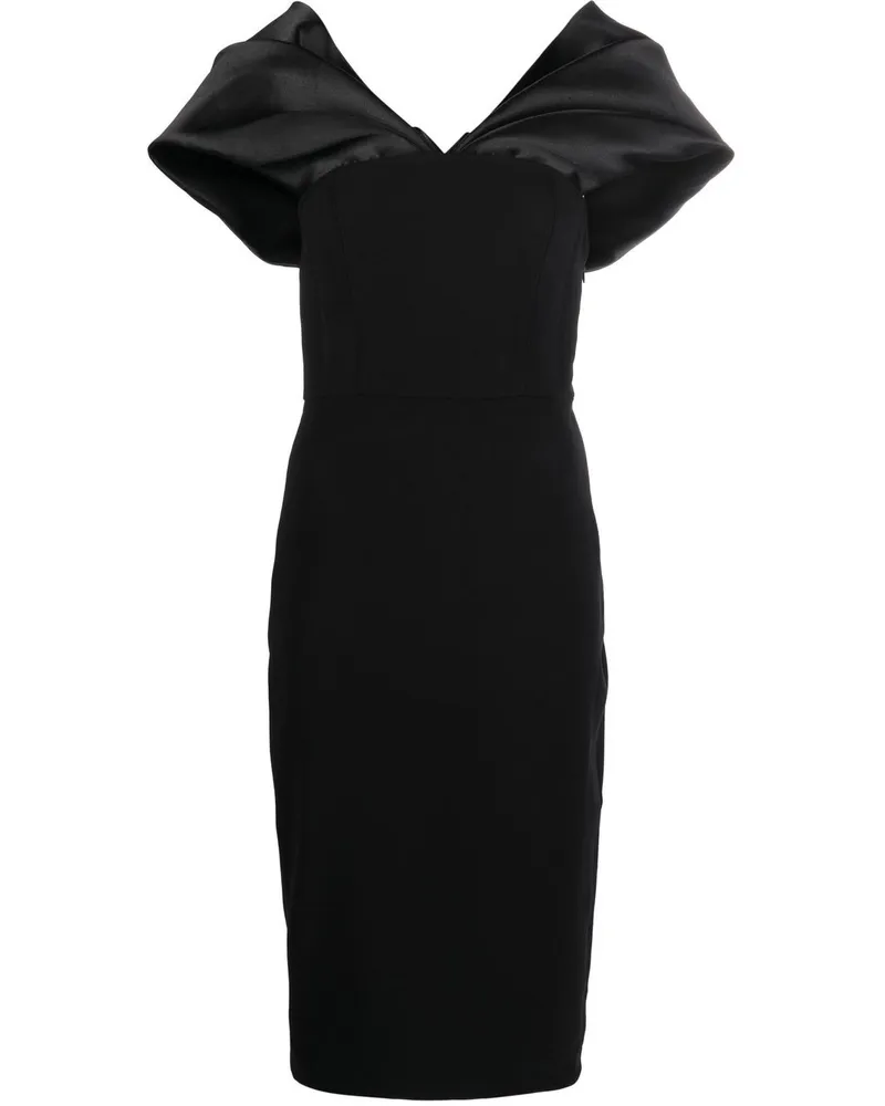 Solace London Wrenley Midikleid - Schwarz Schwarz