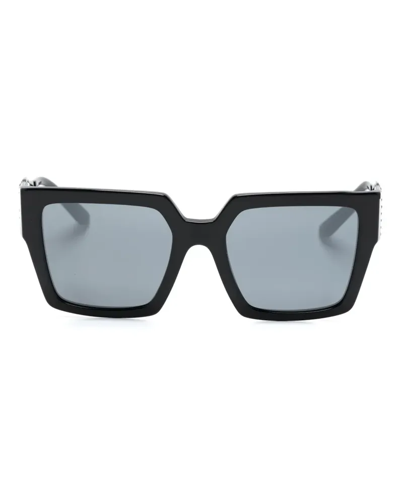 Dolce & Gabbana Sonnenbrille mit eckigem Gestell - Schwarz Schwarz