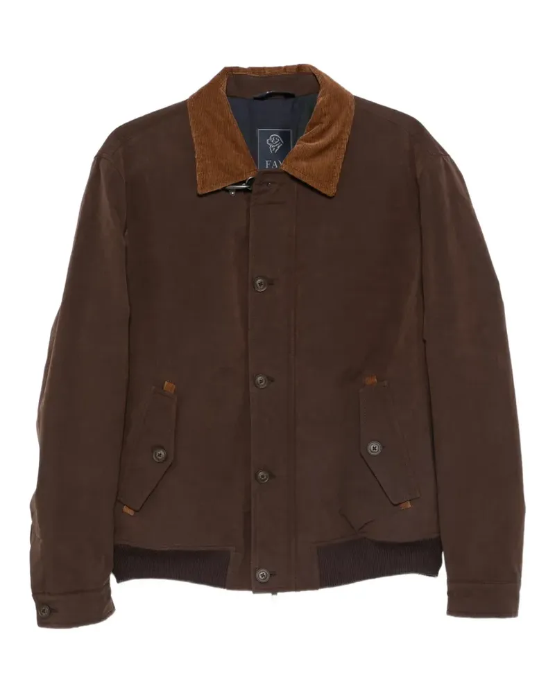 Fay Jacke mit Cordkragen - Braun Braun