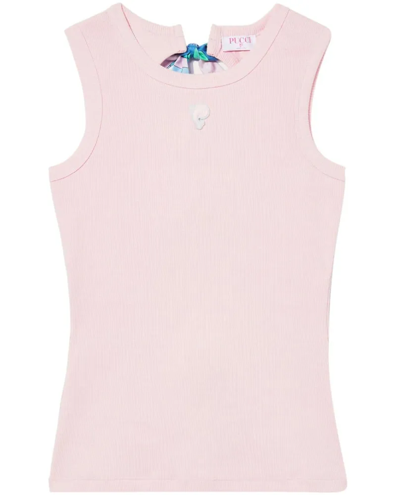 Emilio Pucci Tanktop mit Iride-Borte - Rosa Rosa