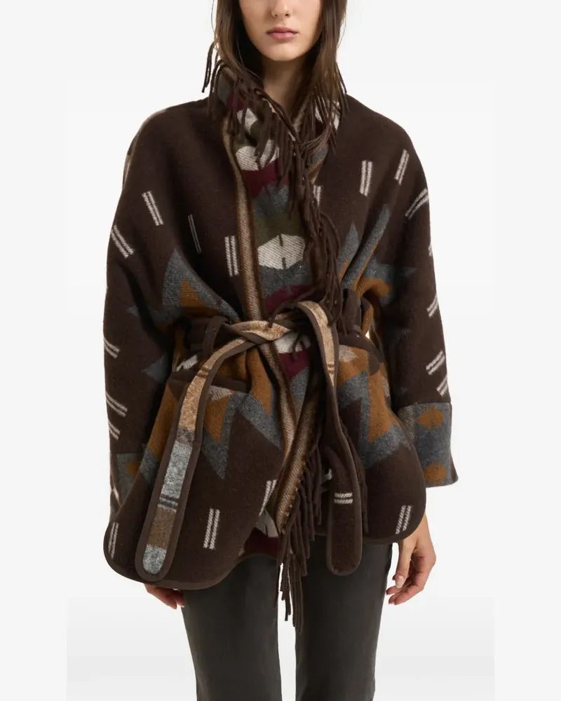 Bazar Deluxe Archer Jacke mit geometrischem Muster - Braun Braun