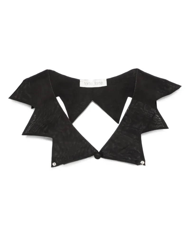 forte_forte cut-out scarf - Schwarz Schwarz
