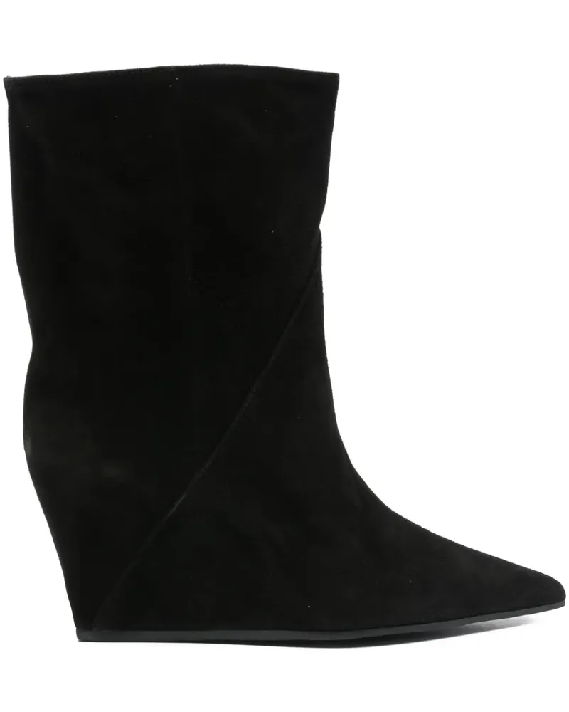 Vic Matié 80mm suede boots - Schwarz Schwarz