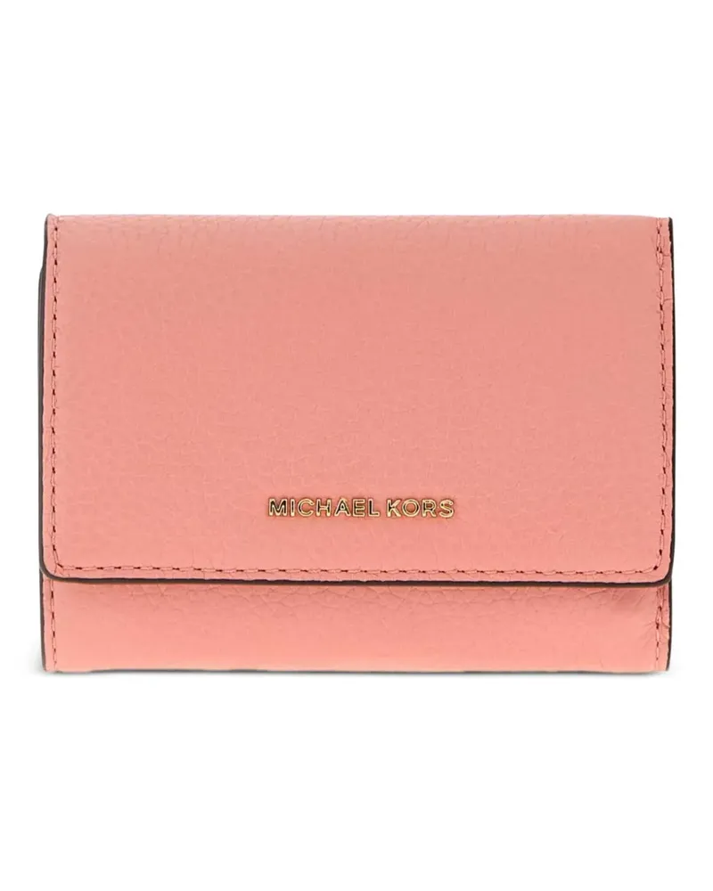 Michael Kors grained-leather trifold wallet - Rosa Rosa