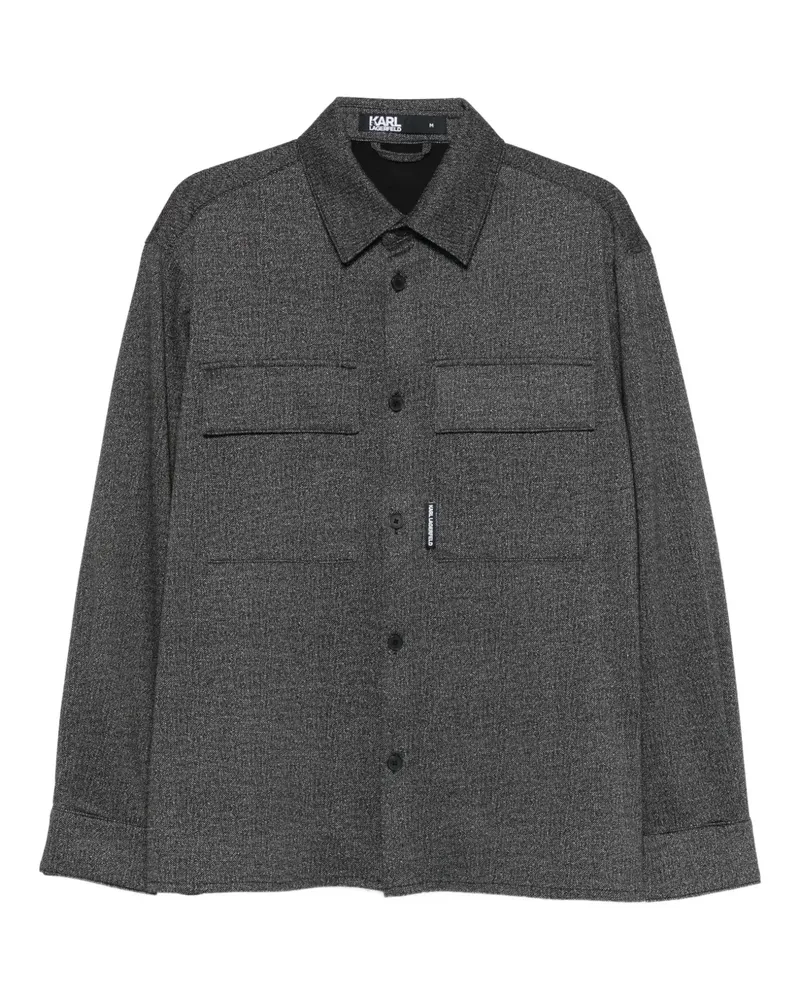 Karl Lagerfeld Hemd mit Brusttaschen - Schwarz Schwarz