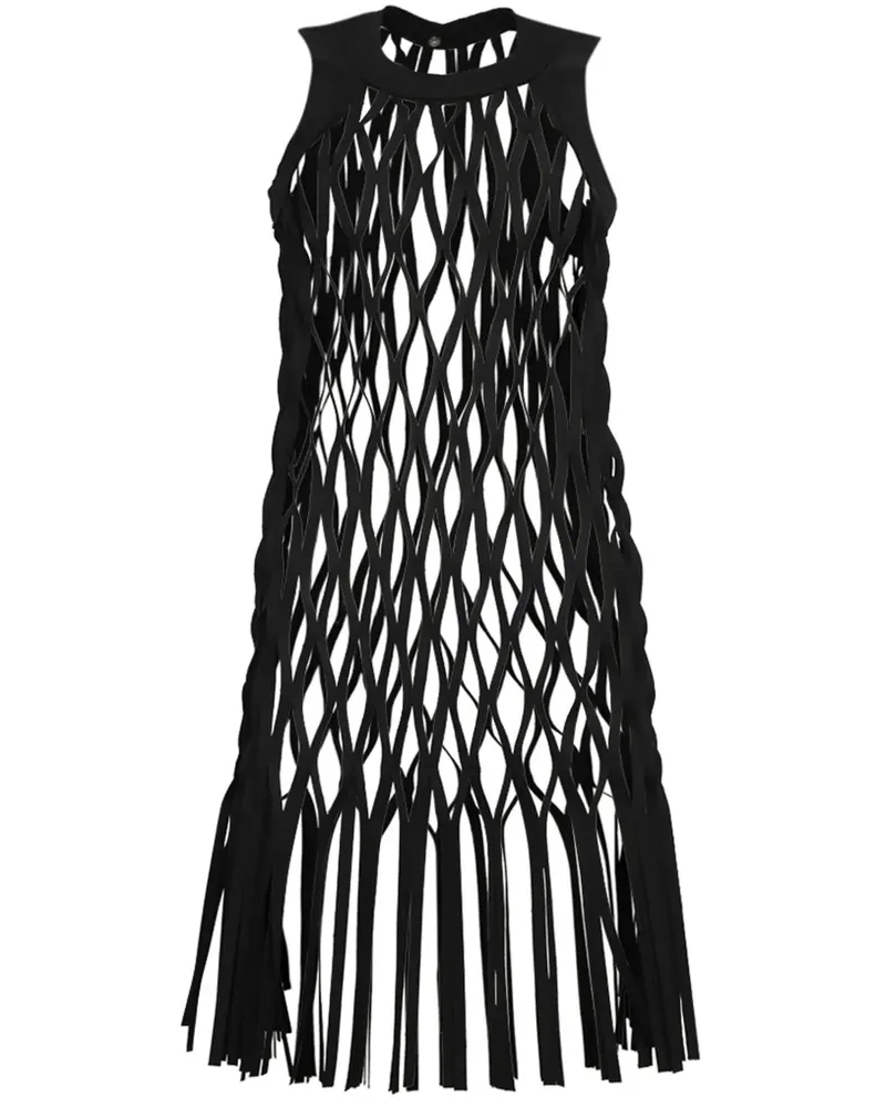 Sacai Midikleid im Layering-Look - Schwarz Schwarz