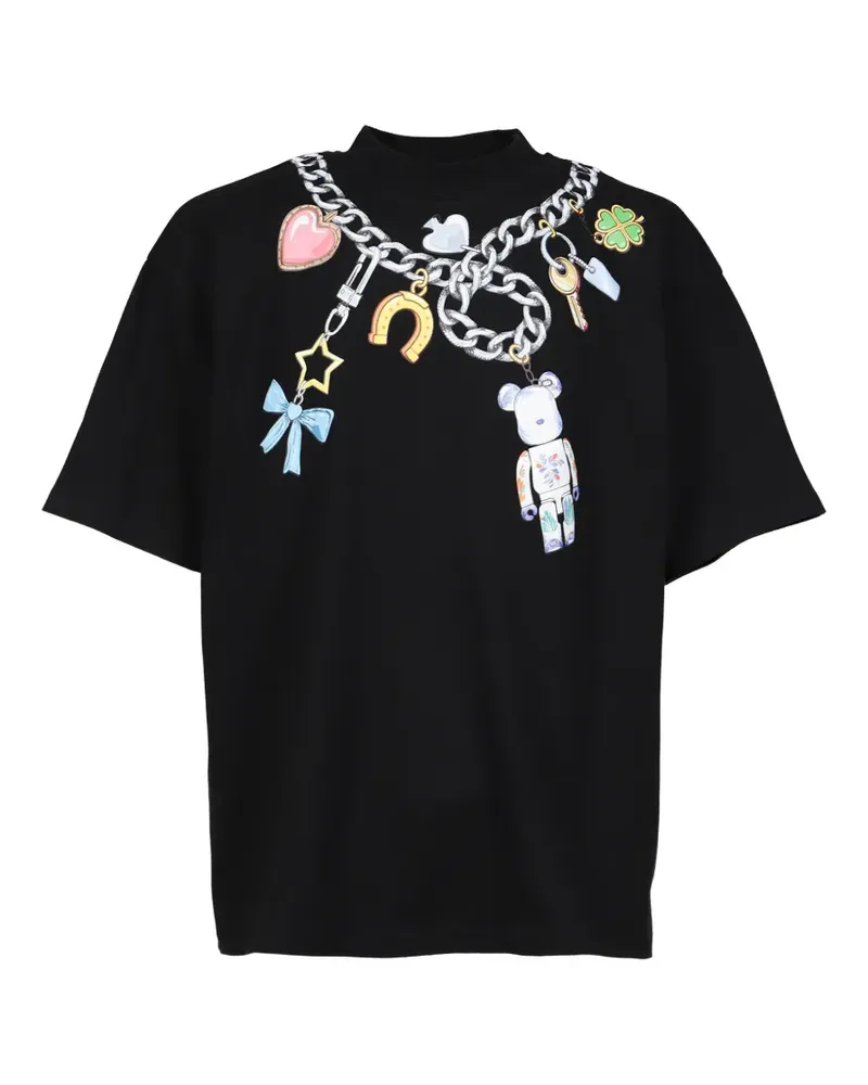 Egonlab T-Shirt mit Bearbrick-Print - Schwarz Schwarz
