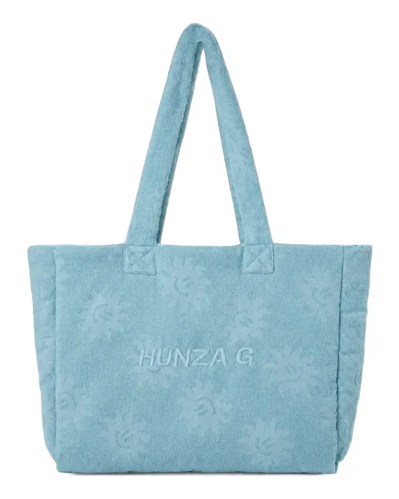 Hunza G Sunny Strandtasche aus Frottee - Blau Blau