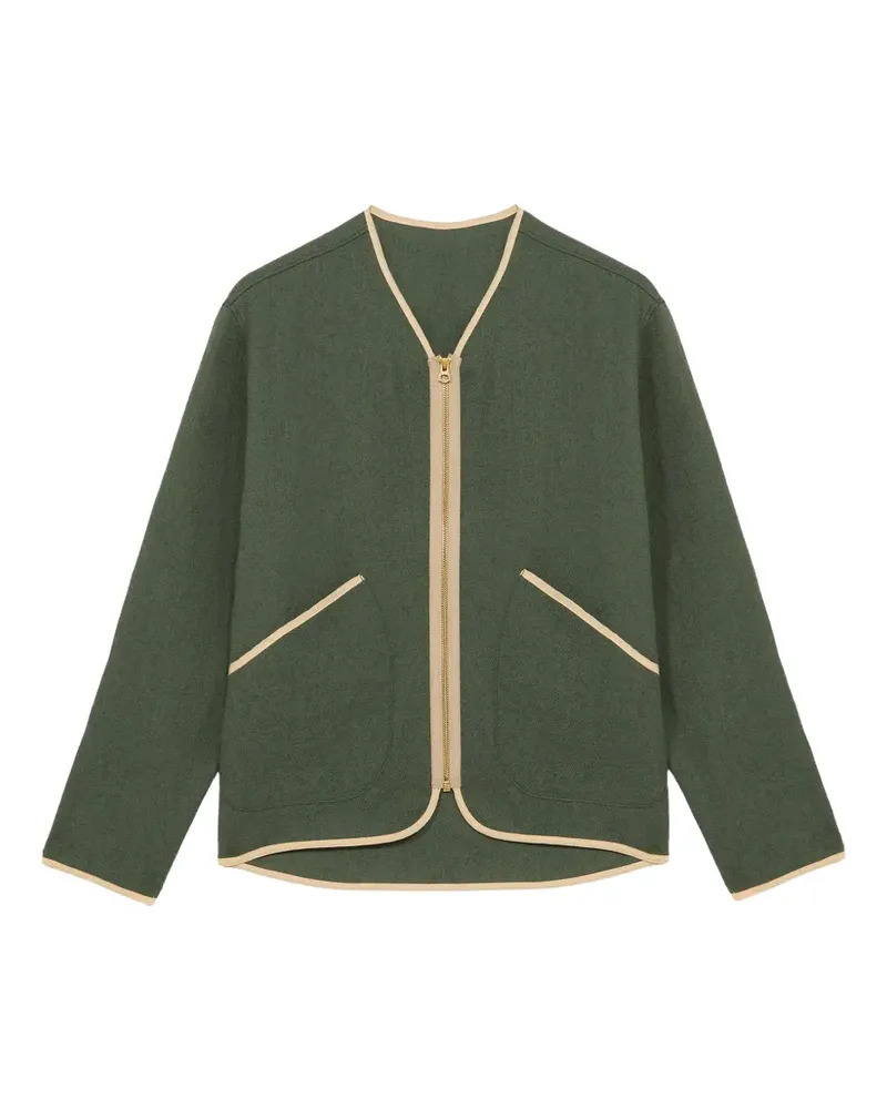 Fortela Sherpa contrast-trim zip jacket - Grün Grün