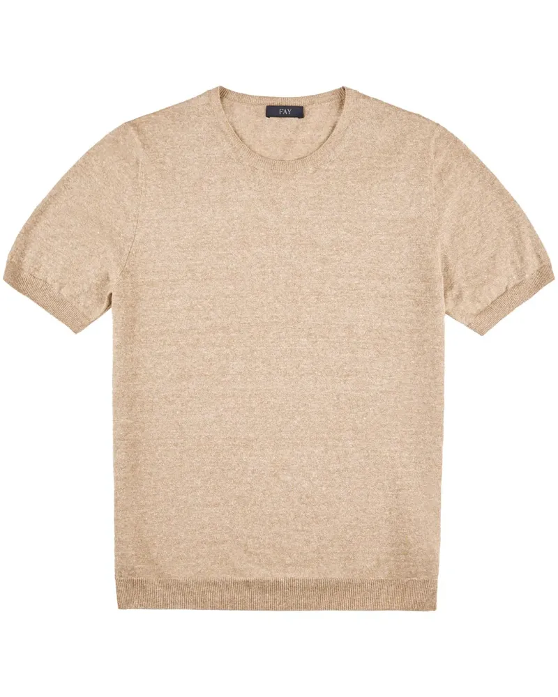 Fay Gestricktes T-Shirt - Nude Nude