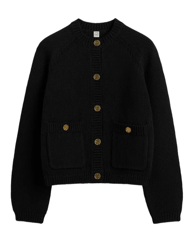 Totême Cardigan mit gehämmertem Knopf - Schwarz Schwarz