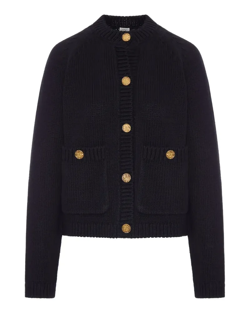 Totême button-up chunky-knit cardigan - Schwarz Schwarz