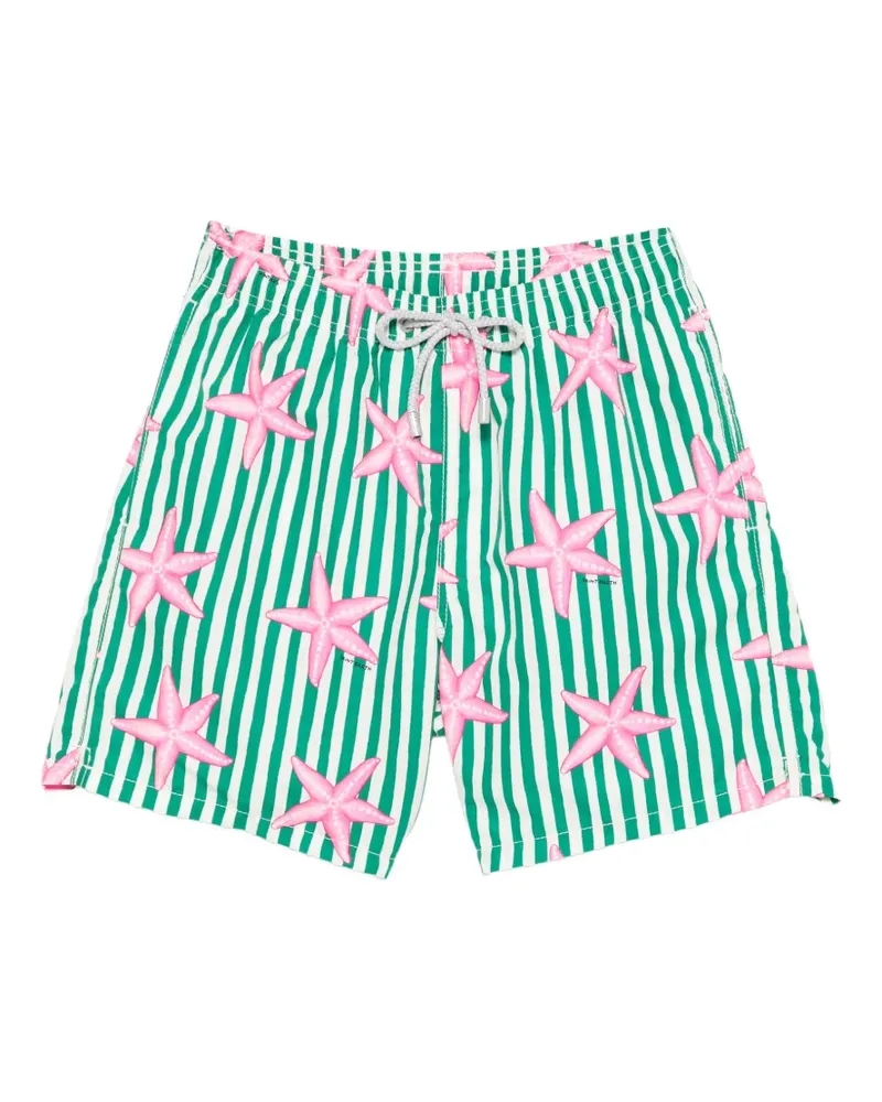 MC2 Saint Barth Badeshorts mit Seesterne-Print - Grün Grün