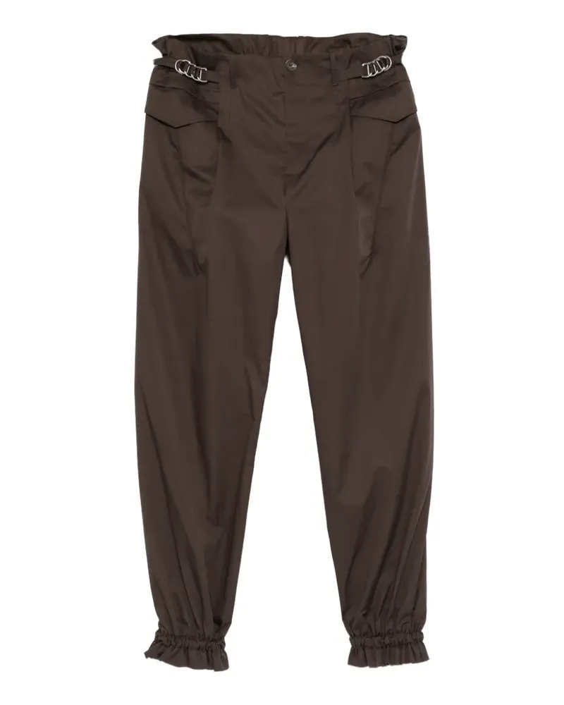 KIKO KOSTADINOV buckle-detail ruffled-cuff trousers - Grau Grau
