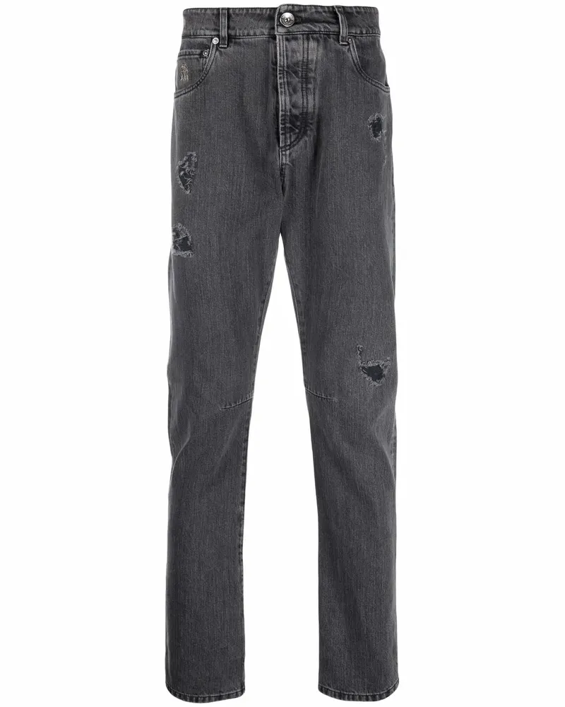 Brunello Cucinelli Jeans mit geradem Bein - Grau Grau