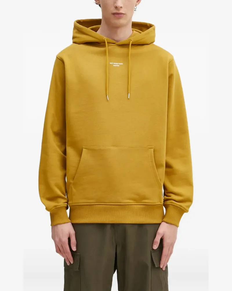 Drôle de Monsieur Hoodie mit Logo-Print - Gelb Gelb