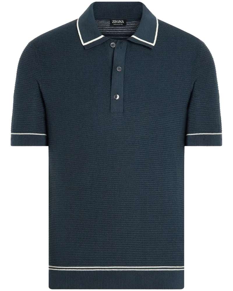 Ermenegildo Zegna Klassisches Poloshirt - Blau Blau