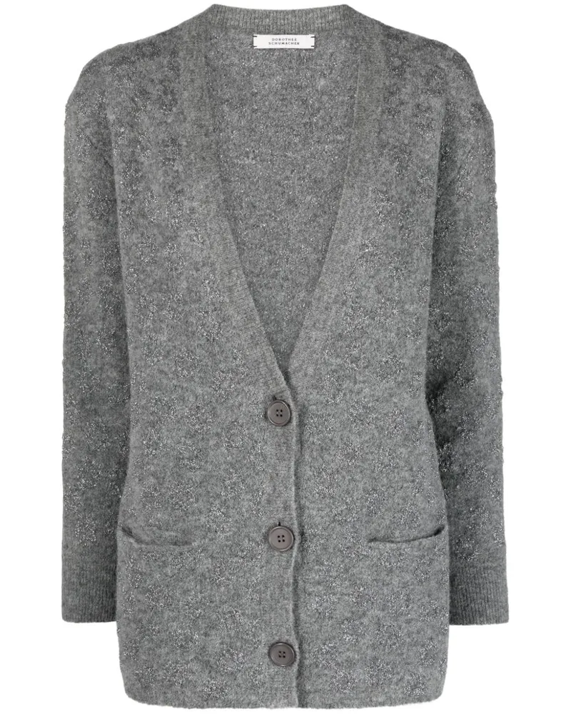 Dorothee Schumacher Flower Sparkle Jacquard-Cardigan - Grau Grau