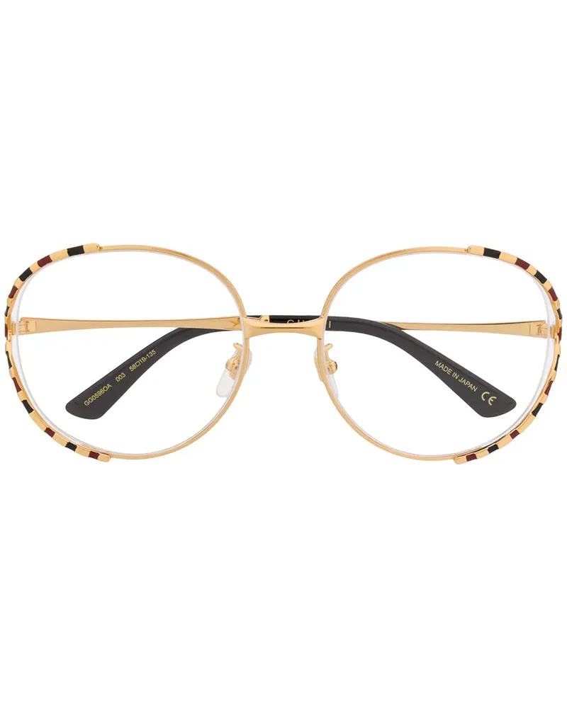 Gucci Brille mit rundem Gestell - Gold Gold